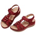 thumbnail image 4 of Sandalias con cuña SHIBEVER Dressy para mujer, talla 7, color rojo, 4 of 6