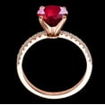 thumbnail image 3 of Limited Time Sale: 1.35 Carat Red Ruby and Diamond Engagement Ring in 10k Rose Gold for Women on Sale, 3 of 3