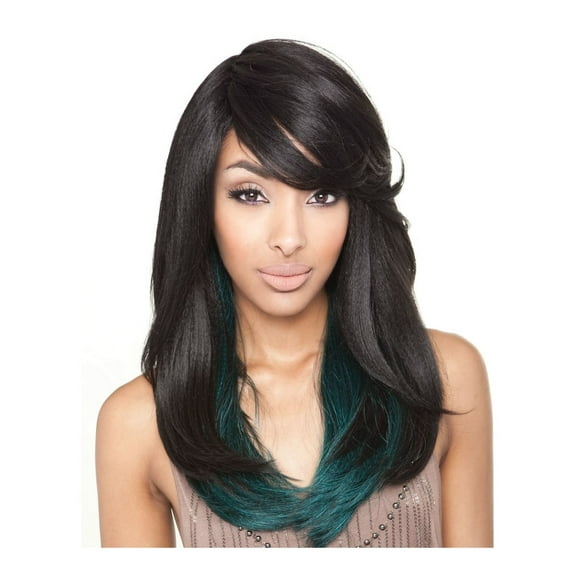 Mane Concept Brown Sugar Human Hair Style Mix Full Wig - BS110 (1B)