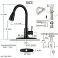 thumbnail image 7 of WOWOW Pull Down Kitchen Sink Faucet with Sprayer Stainless Steel Black 1 Handle Kitchen Faucets, 7 of 7