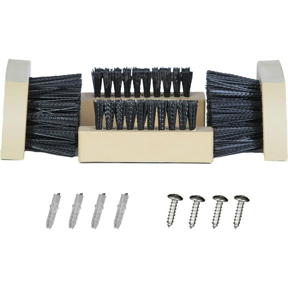 JobSite Boot Scrubber Replacement Brushes - 2 Side & 2 Bottom Boot Scraper Brushes - Compatible JobSite Original & Extra Wide Boot Scrubbers