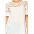 thumbnail image 6 of Women's Classic Solid Top with Lace Accent Casual and Elegant, 6 of 6