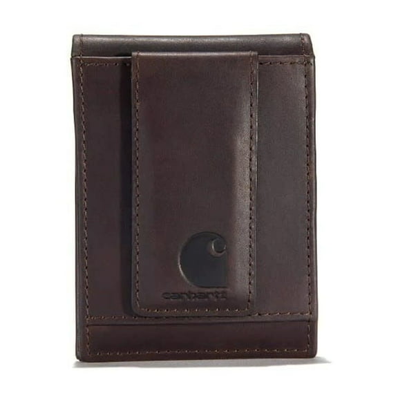 Carhartt Oil Tan Front Pocket Wallet, One Size, Dark Brown