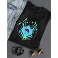 thumbnail image 3 of Glowing Neon Fox Mask Shaped T-Shirt Women -Image by Shutterstock, Female Medium, 3 of 4