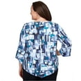 thumbnail image 2 of Alfred Dunner Womens Plus-Size Mini Stained Glass Pointed Hem Top, 2 of 6