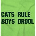 thumbnail image 2 of Cats Rule Boys Drool Single Pet Mom Women's Graphic T Shirt Tees Brisco Brands S, 2 of 6