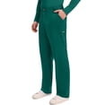 thumbnail image 4 of Cherokee Mens Scrub Scrub Bottoms with Cargo Pockets, Two-Way Stretch Modern fit Button Closure with Inside Drawstring Scrub Bottoms - WW140, S Tall, Hunter Green, 4 of 7