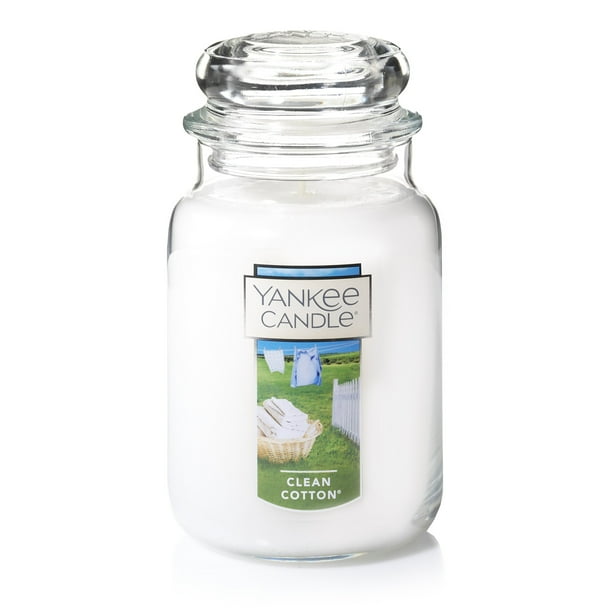 Candle Yankee Candle Clean, con aroma a algodón, 650 ml