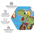 thumbnail image 4 of Pofeuu Dinosaur Riding a Motorcycle Print Leather Coasters Set of 6, Round Cups Mugs Mat Pad for Home Kitchen Heat Resistant Drink Coasters,Hexagon, 4 of 7