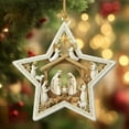thumbnail image 5 of DAMAI Christmas Star Pendant - Acrylic Flat Nativity Scene Blessing Ornament, Nativity Scene Religious Christmas Ornament Christian Christmas Tree Decorations for Xmas Holiday Church Home Decoration, 5 of 7