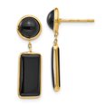 thumbnail image 1 of 14K Yellow Gold Earring Drop & Dangle Women'S Onyx 25 mm 7, 1 of 3