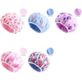 thumbnail image 3 of SEFUONI Reusable Floral Pattern Shower Cap Terry Lined Double Layer Headcover Dry Hair Spa Salon Bath Cap Bathroom Supplies, 3 of 19