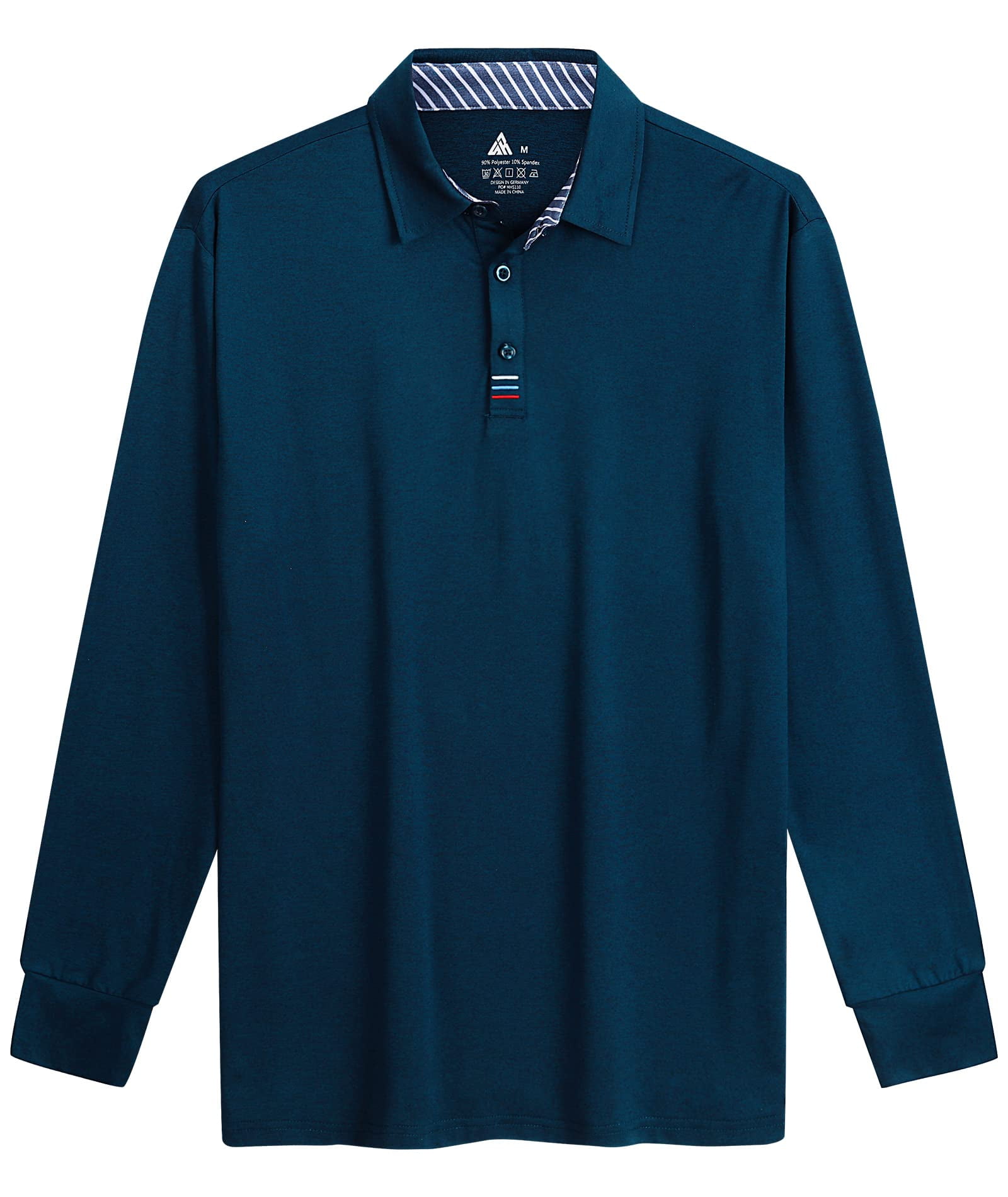 SWISSWELL Golf Shirts for Men Moisture Wicking Long Sleeve Polo Shirts Classic Fit Performance Polo Collared Shirts Tennis Shirts Dark Blue 3XL Walmart Business Supplies