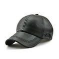 thumbnail image 1 of Mens Pu Leather Baseball Caps Spring And Autumn Outdoor Adjustable Casual Hats Sunscreen Hat ,Premium Material, 1 of 6