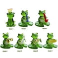 thumbnail image 5 of Micro Music Crown Frog Playing Cornet Saxophone Drum Playing Lute Cucurbit Flute Modeling Glass Ornament, 5 of 5