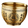 thumbnail image 3 of Cuenco del tesoro Feng Shui, adorno de mesa, artesanía, durabilidad, cuenco decorativo, de fortuna de latón para estante, oficina, sala de estar Estilo C, 3 of 8