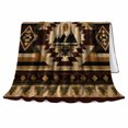 thumbnail image 2 of Southwestern Geometric Mountain Medallion, Peaceful Mountain Lake Scene, Warm Flannel Blanket for Cabin and Lodge, Outdoor Lovers Thanksgiving Gift, Artistic Home Decor, 2 of 9