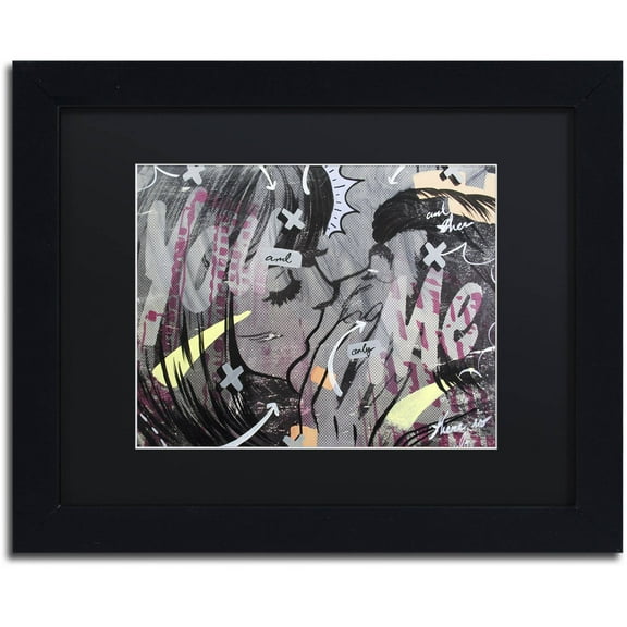 Dan Monteavaro 'And Only' Black Matted Framed Art