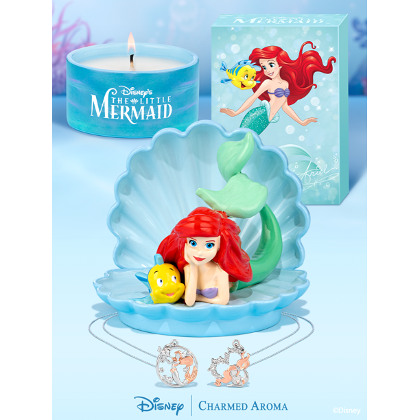 Disney® Little Mermaid Candle + Jewelry Tray Necklace Collection