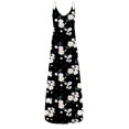 thumbnail image 5 of Leutsin Robe Décontractée à Fleurs pour Femme Aguichant à Rayures Sans Manches Longue Robe Grande Taille, 5 of 5