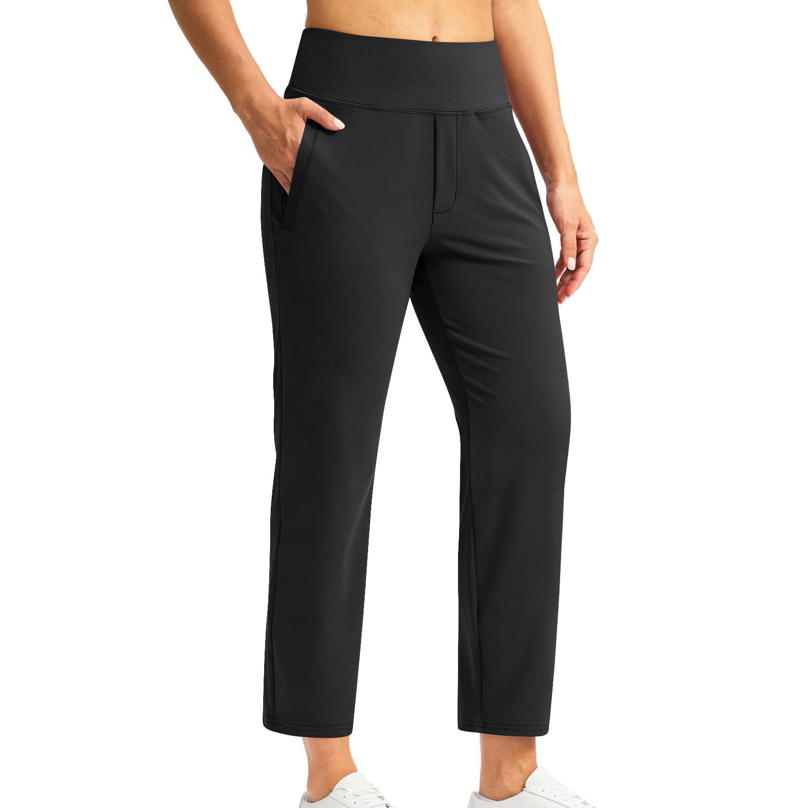 Oplxuo Women's Golf Pants Stretch Work Ankle Pants High Waist