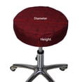 thumbnail image 2 of Cubierta de Repuesto de Taburete Extraíble Gruesa Silla de Oficina forma forma forma Funda de Asiento Escritorio Salón Red_33cm BLESIY Cubierta de asiento de taburete redondo, 2 of 8