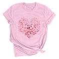 thumbnail image 1 of Meichang T-Shirt de la Saint-Valentin pour Femmes avec Cœur d'Amour Graphique T-Shirts Manches Courtes Col Rond Blouses de Vacances en Liquidation, 1 of 2