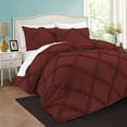 thumbnail image 2 of BedDecor 400TC 100% Egyptian Cotton 3PC Burgundy Full/Queen Size Diamond Ruffle Duvet Cover Set, 2 of 8
