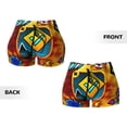 thumbnail image 5 of Lsque Geometry Dash Pattern High Waisted Biker Shorts for Women-Tummy Control Fitness Athletic Workout Running Yoga Gym Shorts,Moisture-Wicking-Small, 5 of 9