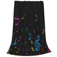 thumbnail image 2 of Vsdgher Color Musical Notes Ultra-Soft Micro flannel Blanket Throw Blankets for Couch Sofa, Bed (4 sizes)-40"x30", 2 of 7