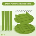 thumbnail image 2 of Nalone 2-Layer Outdoor Side Table, HDPE Weather-Resistant Adirondack Coffee Side Patio End Table for Living Room Bedroom, Outdoor Side Table Outside, Lime, 2 of 7