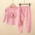 thumbnail image 2 of TOWED22 Toddler Baby Boy Fall Clothes Long Sleeve Crewneck Sweatshirt Top Casual Pants Set Cute Infant Winter Outfits Size:6-12 M,Color:Pink, 2 of 5