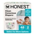 thumbnail image 2 of Honest® Clean Conscious Baby Diapers Size 2 (12-18 lbs), Hypoallergenic and Fragrance Free, 48 Count, 2 of 13