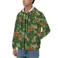 thumbnail image 3 of Kdxio Parrots And Tropical Leaves Print Men Hoodies Casual Hoodies for Men with Zip Pockets Full Zip Long Sleeve Sweatshirt Sports Hooded Jacket-Large, 3 of 5