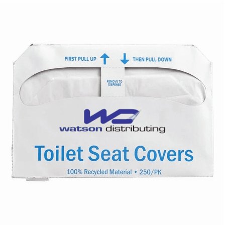 Watson Distributing White Half-Fold Toilet Seat Cover 5000/Case
