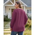 thumbnail image 5 of Oryer Womens Plus Size Tops Fall Tunic Shirts, Square Neck Lantern Long Sleeve Loose Casual Blouses, XL-4XL, 5 of 7