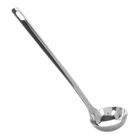 Worgeous  Large Ladle Kitchen Gadget Thickened Spoon Soup Bucket Silver