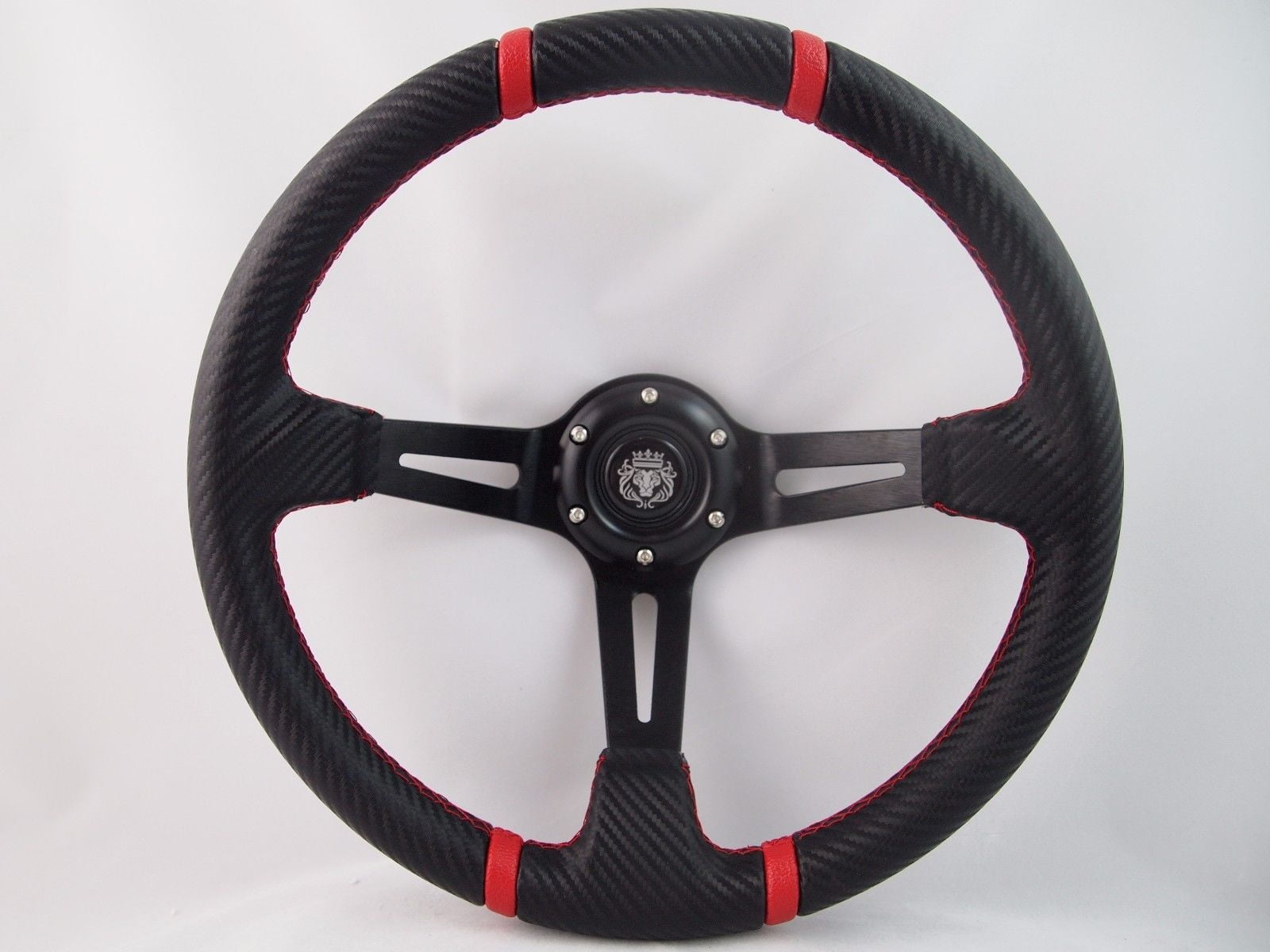 Boat Steering wheel 3 spoke Adapter 3//4/" tapered key Marine Black chrome