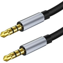 AUX Cable (6.6ft/2m, Hi-Fi Sound) 3.5mm TRS Auxiliary Audio Cable Nylon Braided Cord for Car Home Stereos Speaker iPhone iPod iPad Headphones Echo and More (Grey)