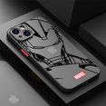 thumbnail image 1 of Étui pour Apple iPhone 12 Mini 8 Plus 15 Pro 13 7 6S TP X XR SE 11 Pro 14 Pro Max Couverture Rigide PC Luxe Marvel Spiderman Ironman FGMS-BKS06 pour iPhone 14ProMax, 1 of 6