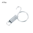 thumbnail image 3 of Unique Bargains 2.4' Cage Door Hook, 4Pcs Stainless Steel Finger Ring Elastic Spring Wire Latch Hook, Silver, 3 of 6
