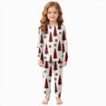 thumbnail image 5 of TOWED22 Girls Boys Christmas Pajamas Set Sleepwear Graphic Pjs Toddler Xmas Funny Graphic Long Sleeve Jammies Kids Holiday Sleepwear,8-9 Y, 5 of 9