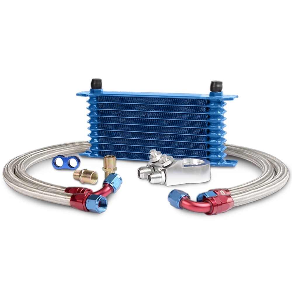 CROSSDESIGN Engine Transmition Oil Cooler Kit + Oil Filter Relocation Kit Fit for All Models