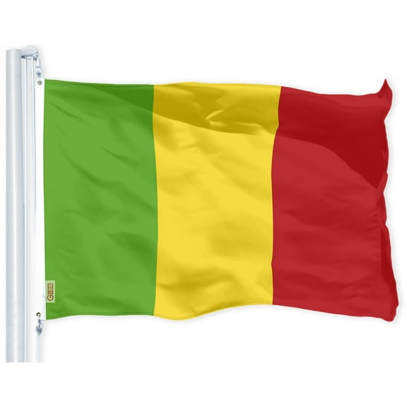 Mali (Malian) Flag | 3x5 feet | Printed 150D – Indoor/Outdoor, Vibrant Colors, Brass Grommets, Quality Polyester, Much Thicker More Durable Than 100D 75D Polyester