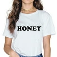 thumbnail image 2 of Women's Cute T Shirt Tops Teen Girls HONEY Graphic Tees, 2 of 4
