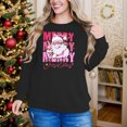 thumbnail image 5 of Womens Christmas Sweatshirt Funny Cute Xmas Holiday Crewneck Sweatshirts Winter Long Sleeve Pullover Tops, 5 of 7