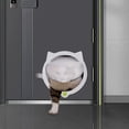 thumbnail image 5 of Solapa de puerta para gatos, solapa para gatos con bloqueo de 4 vías para puertas exteriores interiores, puerta para mascotas resistente a la intemperie para gatos, perritos, gatitos y gatos, 5 of 5