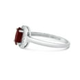 thumbnail image 4 of 14k White Gold Oval Garnet And Diamond Ring, 4 of 6