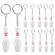 thumbnail image 1 of 12 Uds llaveros de bolos pequeños llaveros de bolos mochila colgante llave colgante, 1 of 5