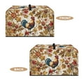 thumbnail image 5 of Whosucclay Rooster Chicken Maple Leaf Print Microwave Oven Universal Dust Cover, 8 Oz Canvas Dust Cover with Top Handle, Heat-Resistant, Waterproof, For Microwave, Toaster Oven-L, 5 of 7